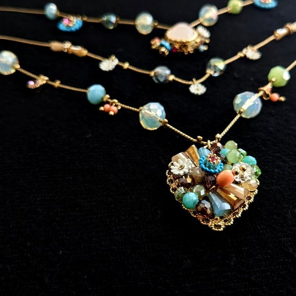 Betsey Johnson Jewelry - Betsey Johnson "Woven Hearts" Triple Neckalce